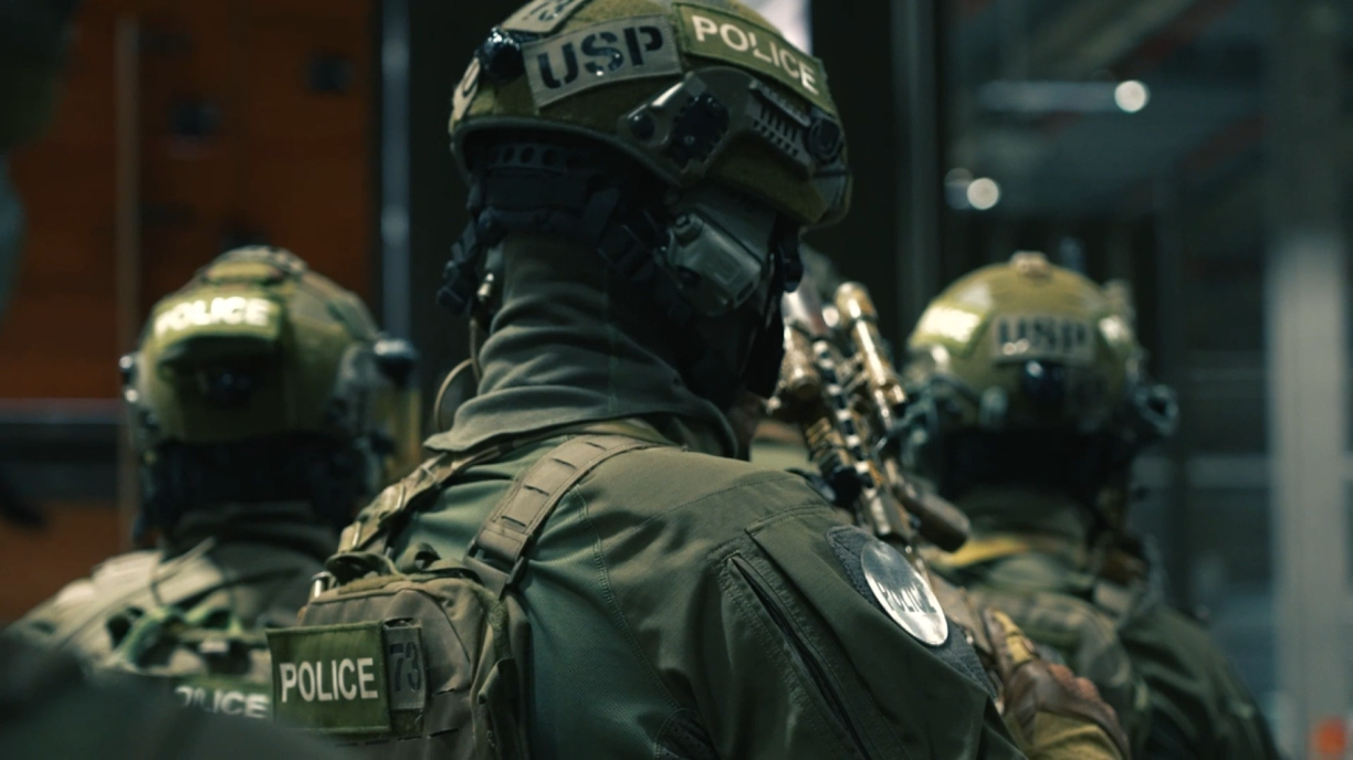 D'Lëtzebuerger Spezialunitéit USP bei enger Übung.