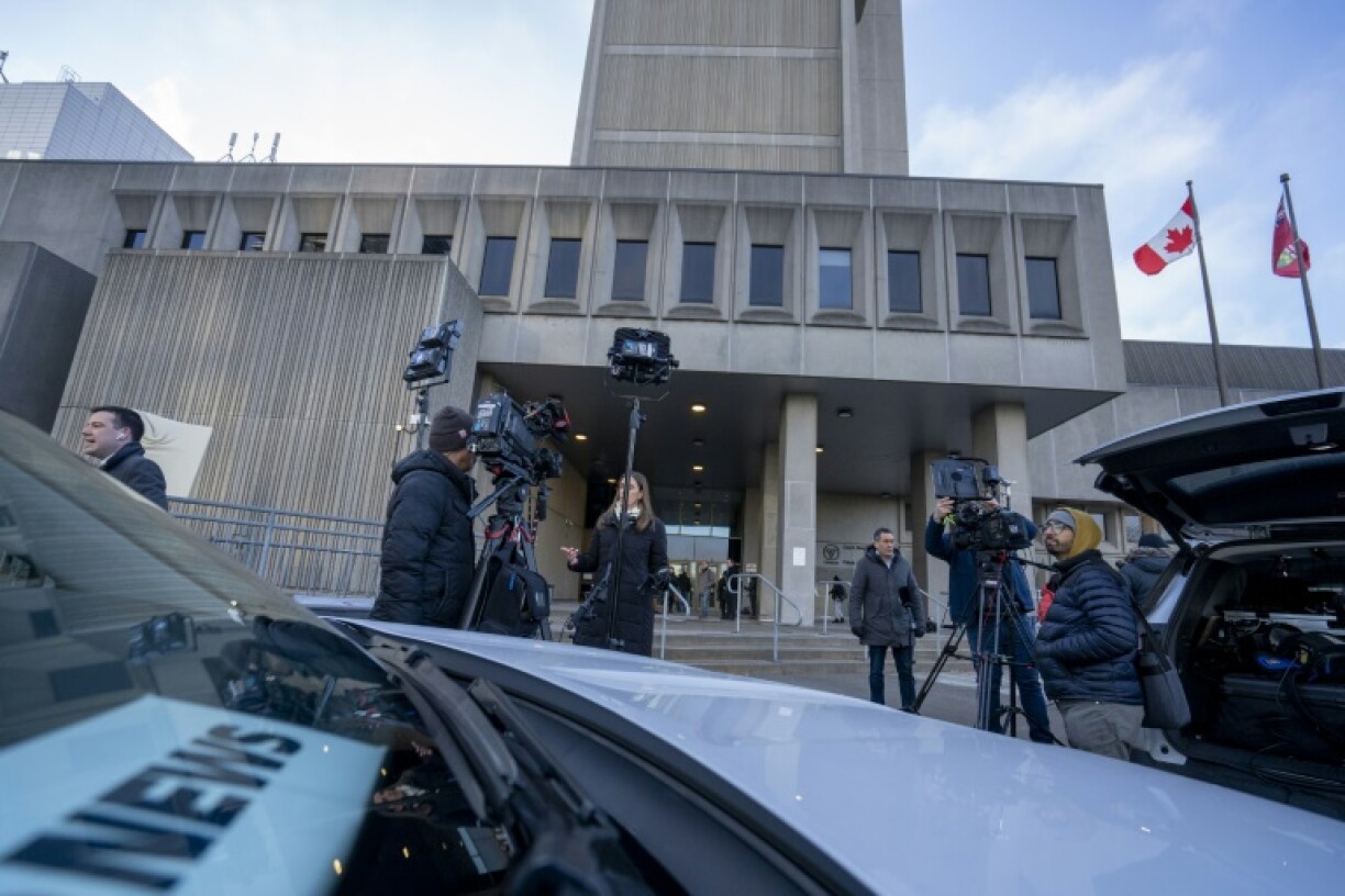 The courthouse in London, Canada, where a high-profile sexual assault trial involving five hockey players has been heard