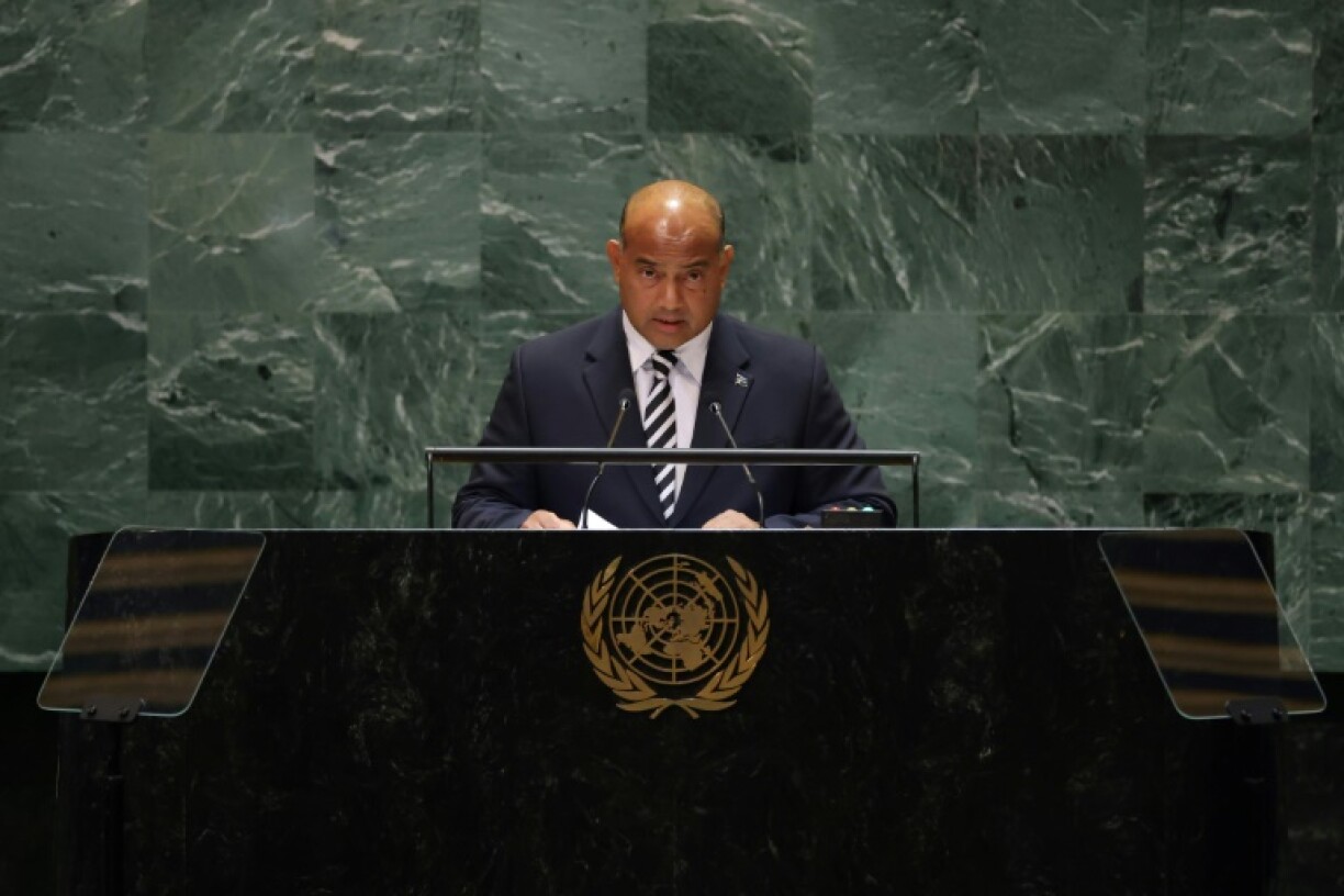 Le président de Nauru David Adeang s'exprime aux Nations Unies le 24 septembre 2024