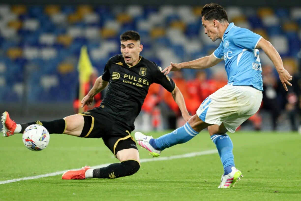 Giacomo Raspadori (R) has stepped into Napoli's attack in the final weeks of the season