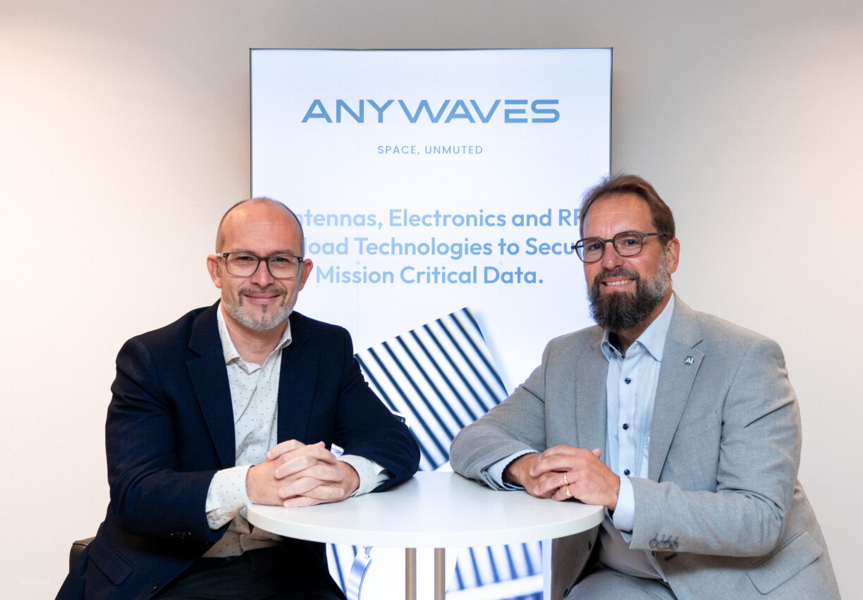 Lénks den Anywaves-Grënner Nicolas Capet, riets de Marc Serres, neie Chef vun Anywaves.