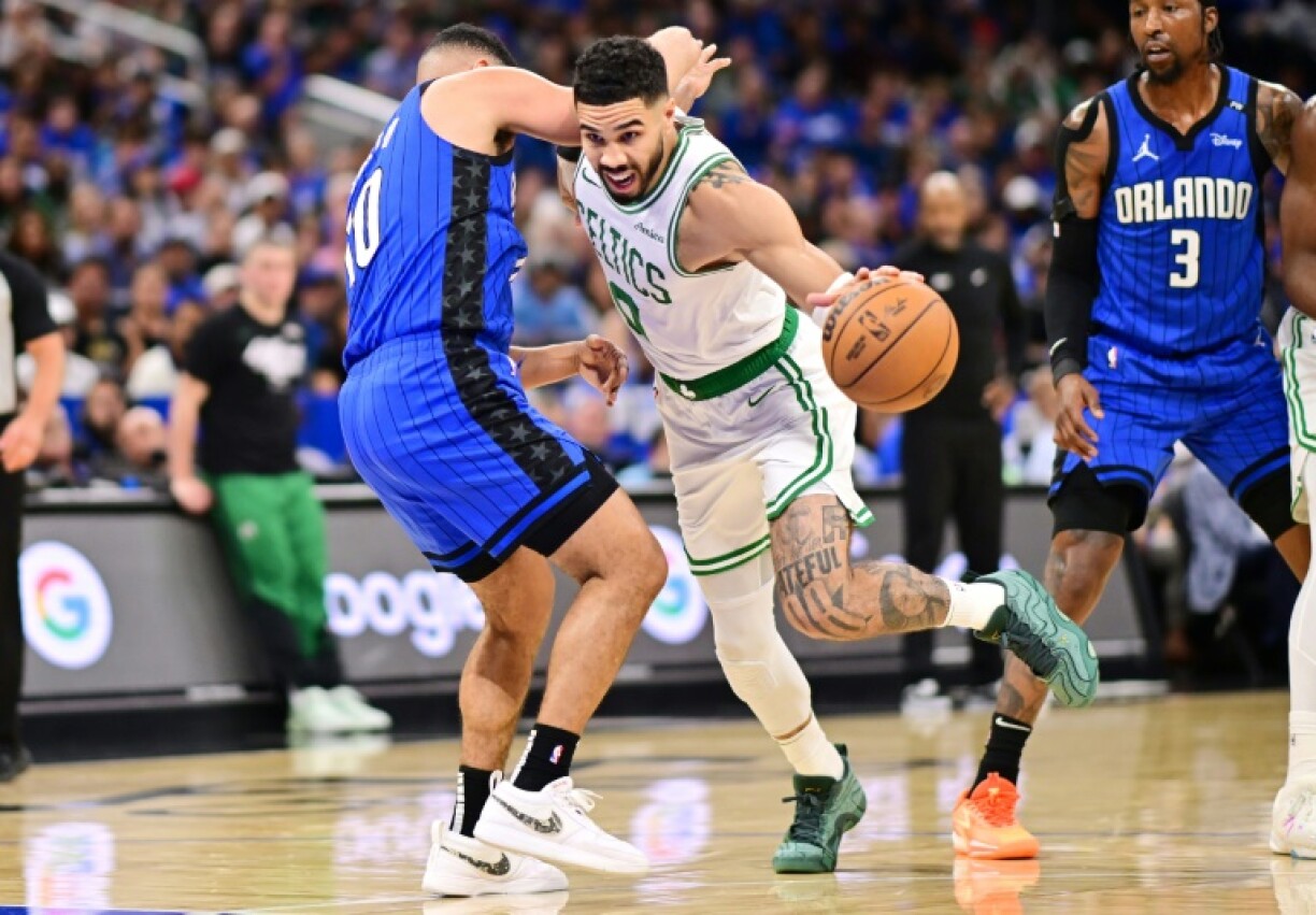 Jayson Tatum scored 37 points in the Celtics' victory over the Orlando Magic in game four of their NBA playoff series