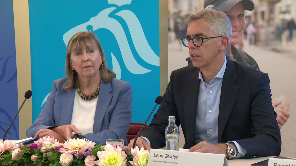Luxembourg City Mayor Lydie Polfer and Home Affairs Minister Léon Gloden
