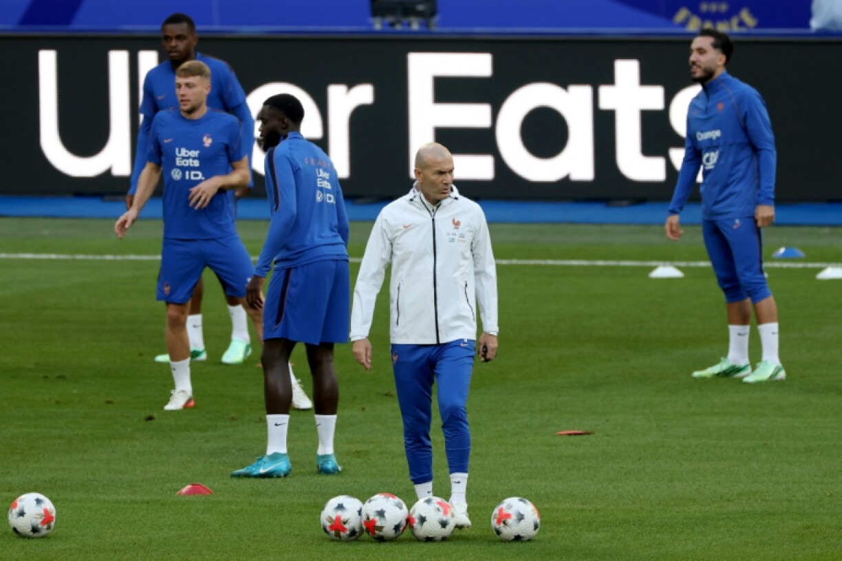 France coach Zinedine Zidane looks on as his team train ahead of Friday's UEFA Nations League match against Italy