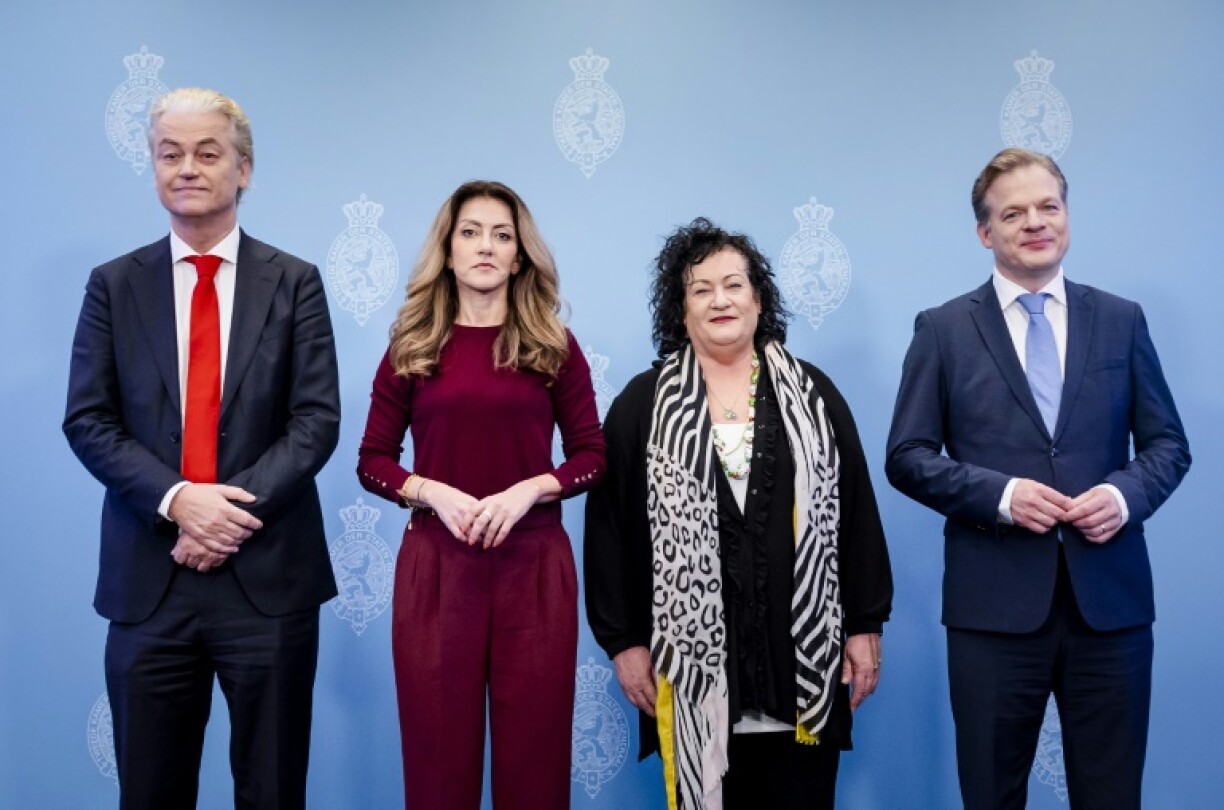 Wilders (L) brought down the fragile four-way coalition government in a row over immigration