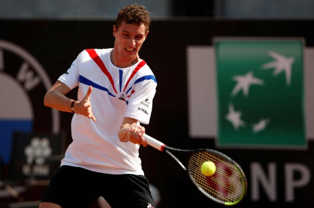 Ugo Humbert lors du Masters 1000 de Rome au Foro Italico, le 18 septembre 2020