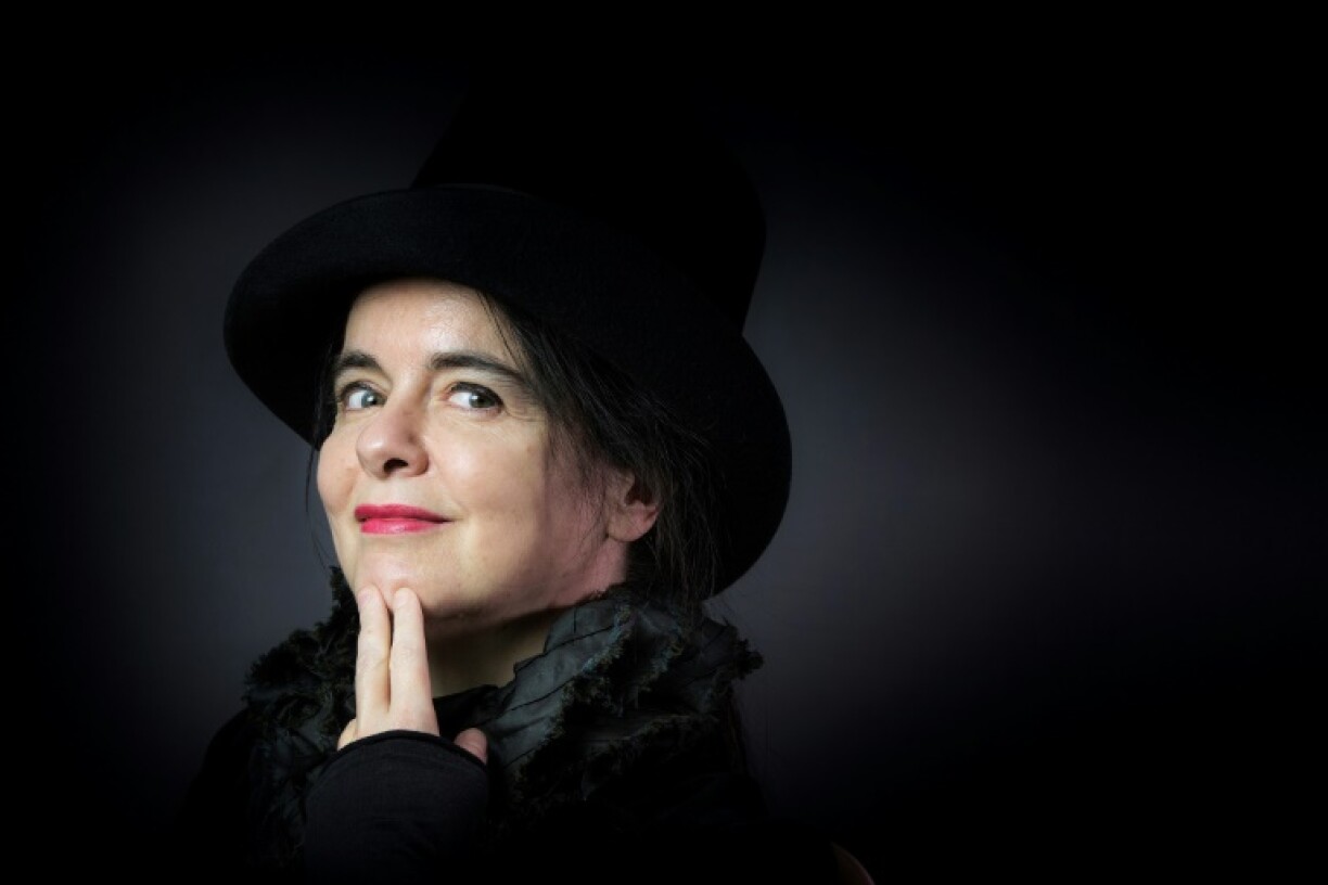 L'autrice belge Amélie Nothomb le 16 février 2016 à Paris