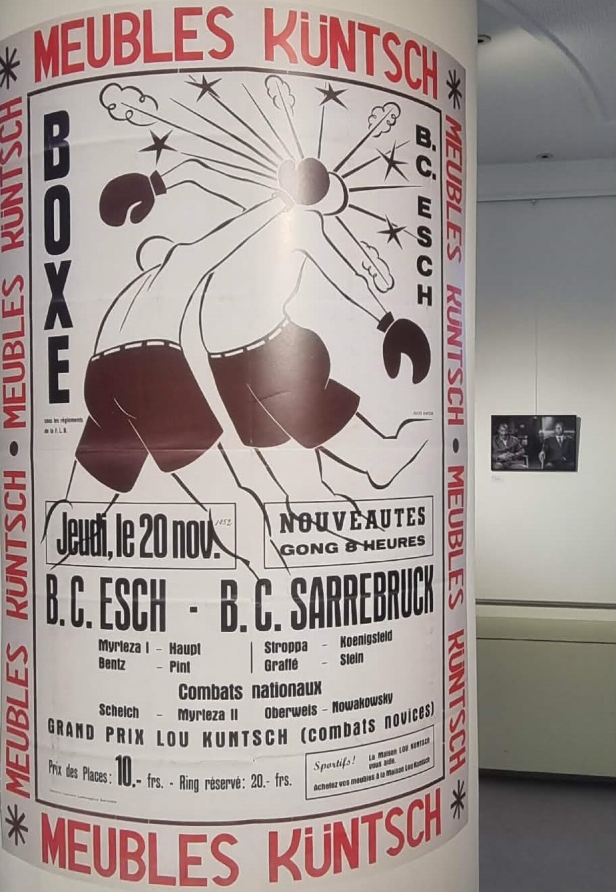 10 francs la place pour ce match de boxe ! Une autre époque...