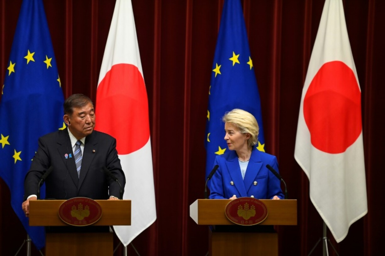Europe and Japan represent a fifth of global GDP and a market of 600 million people, said Von der Leyen