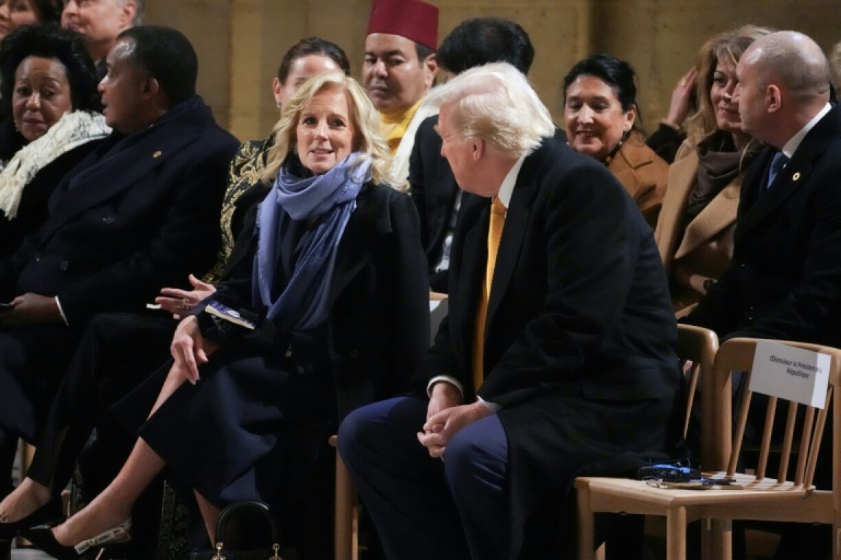US First Lady Jill Biden briefly spoke to Donald Trump