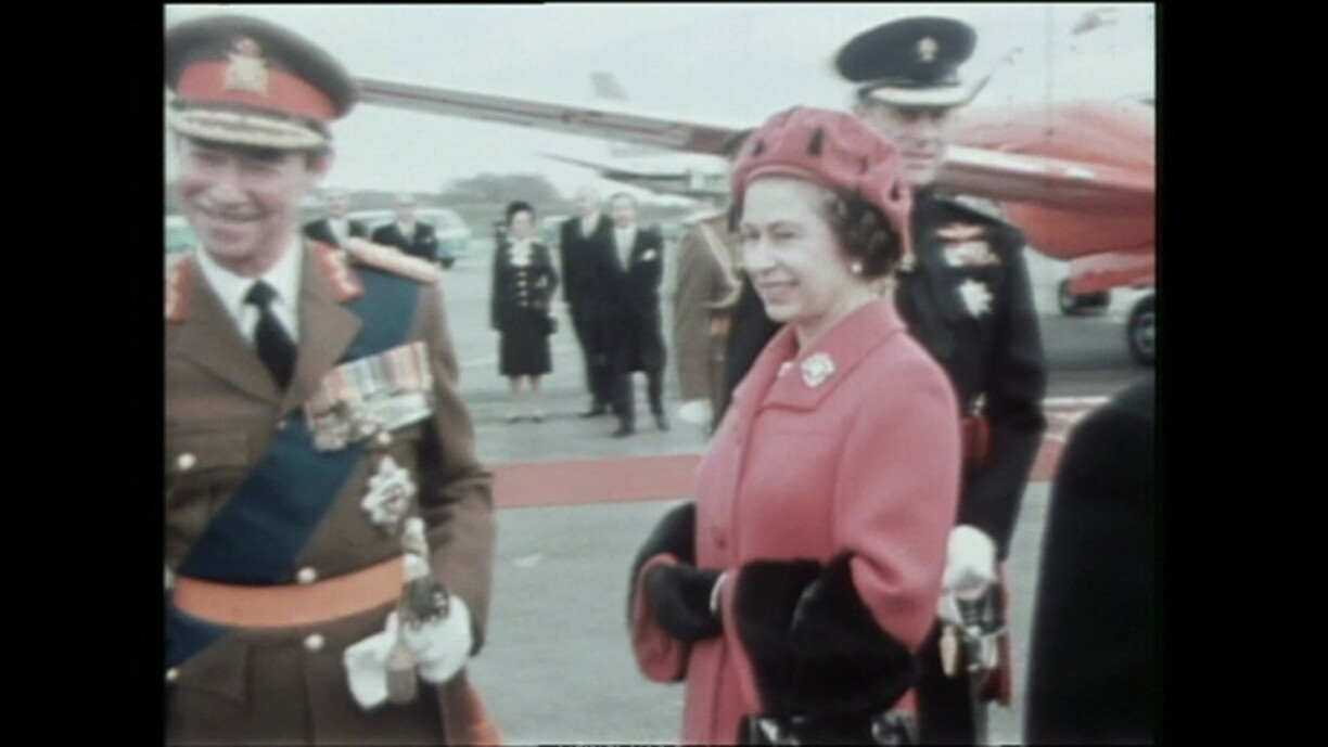 Grand Duke Jean with Queen Elizabeth II when the British royal couple came to Luxembourg on a state visit in 1976.