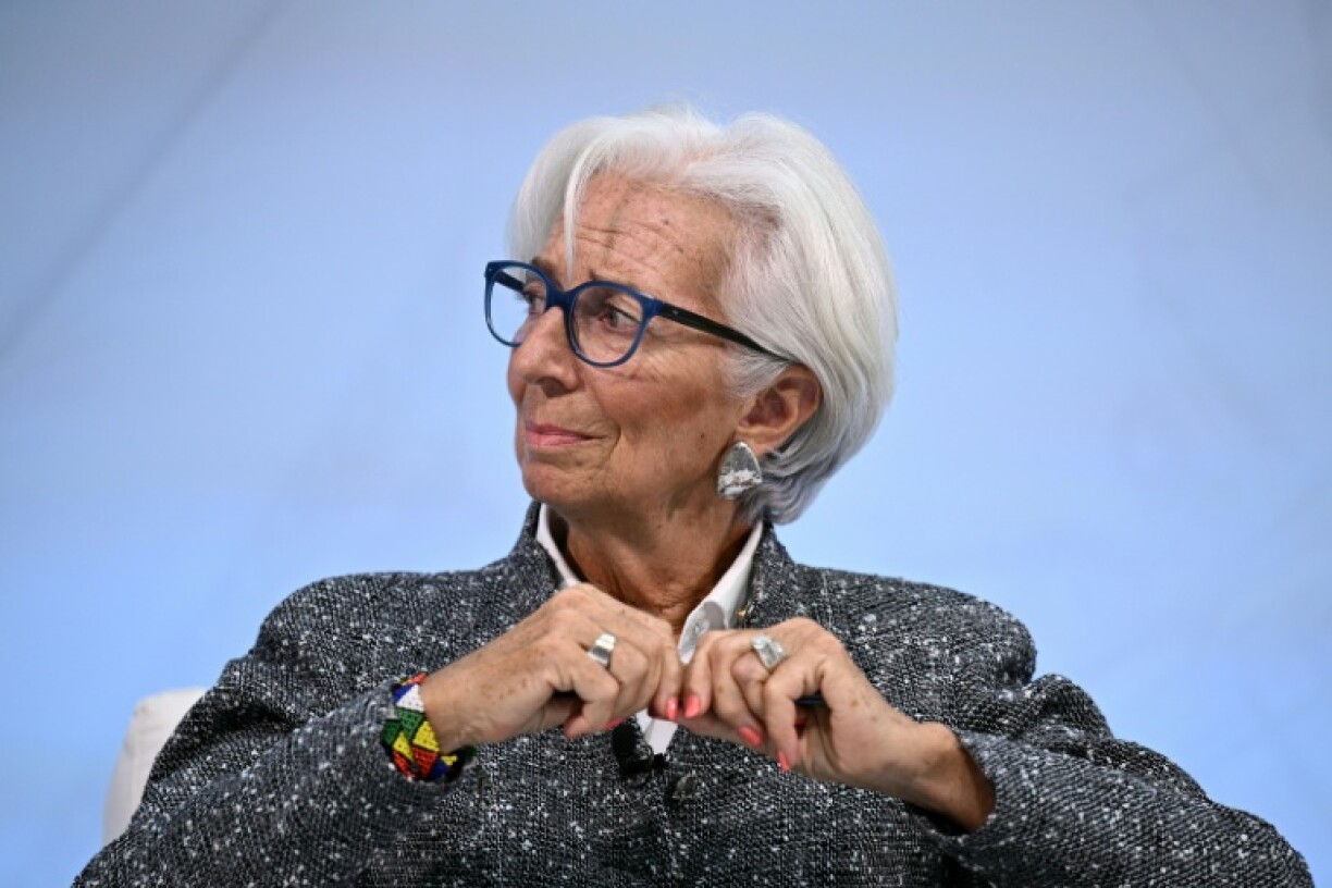 European Central Bank President Christine Lagarde said the effect of trade uncertainty had been less painful than feared