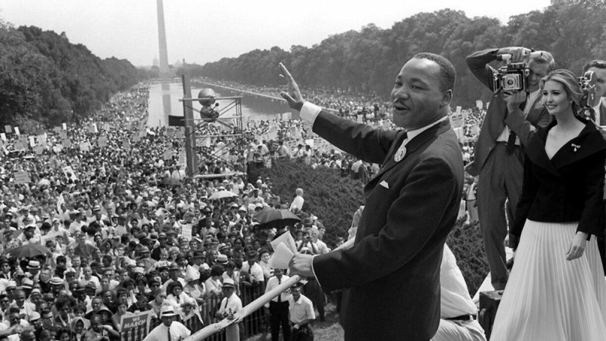 One of the more iconic #UnwantedIvanka photoshops, showing Ivanka alongside Martin Luther King Jr.