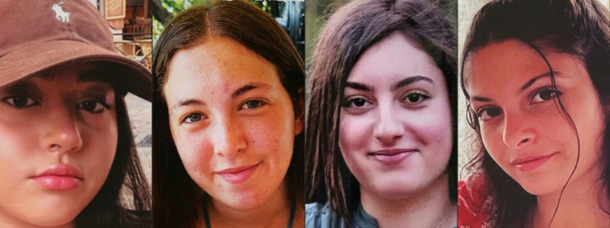 The four Israeli hostages to be released on Saturday (L to R): Liri Albag, Karina Ariev, Daniella Gilboa and Naama Levy.