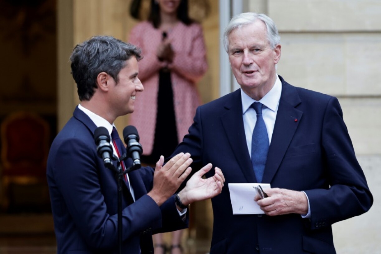 Gabriel Attal et Michel Barnier.