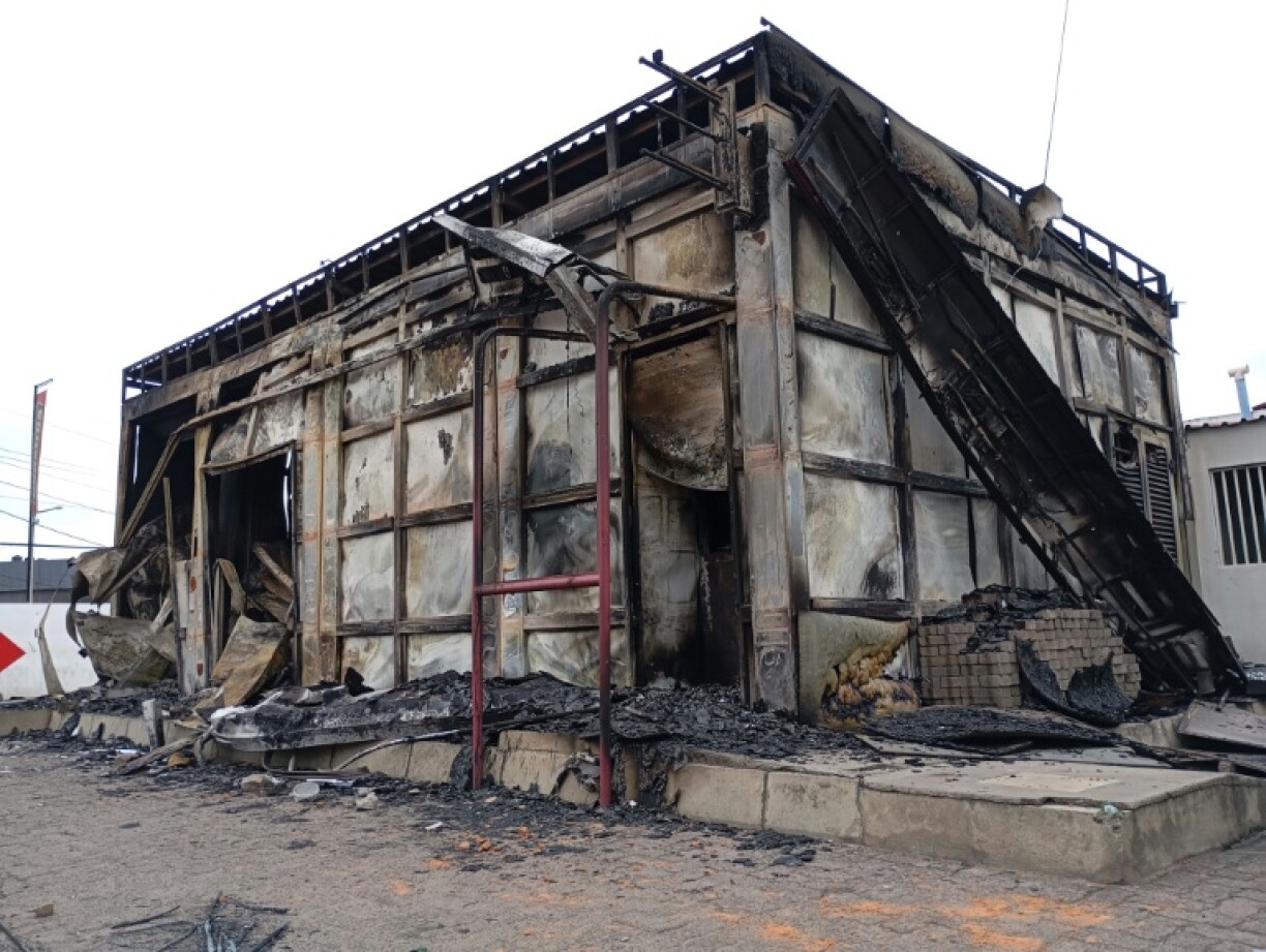 Many shops have been set ablaze or ransacked