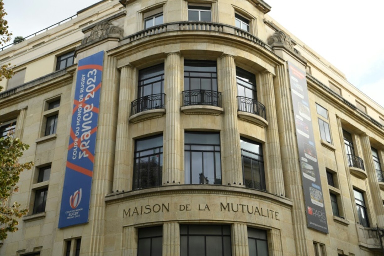 Photo d'archives du siège du comité d'organisation du Mondial-2023 de rugby, prise le 9 novembre 2022 à Paris