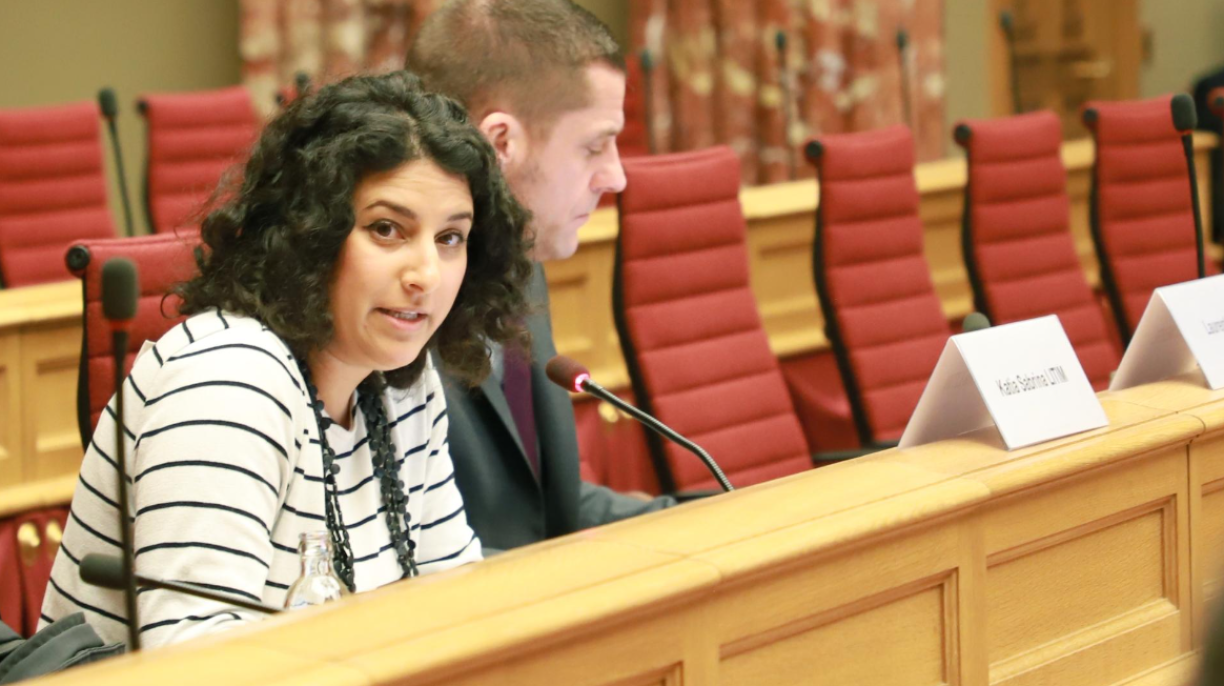 Katia Sabrina Litim et Laurent Mertz au débat sur le télétravail.