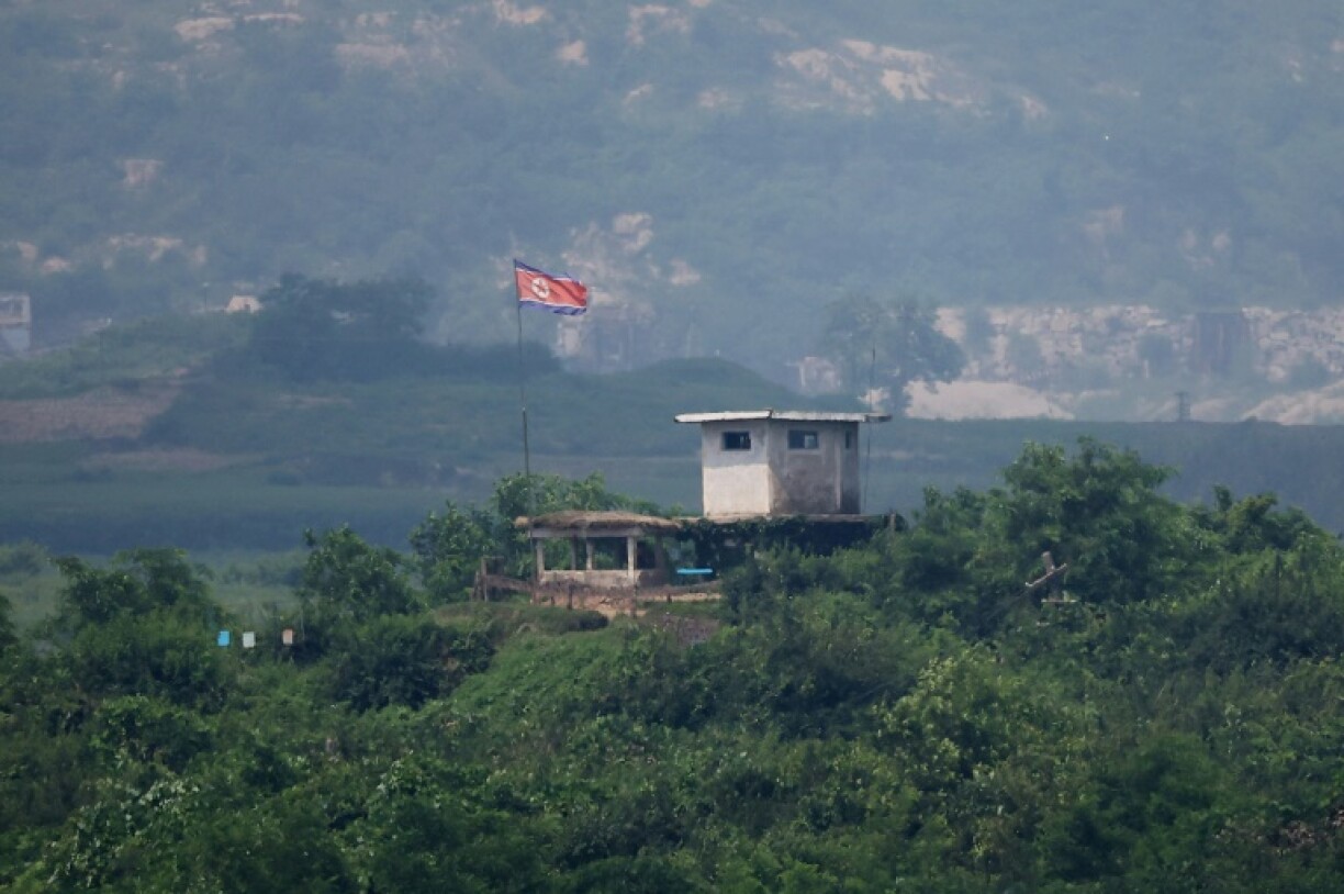 Un poste de garde nord-coréen dans la zone démilitarisée (DMZ), le 19 juillet 2022