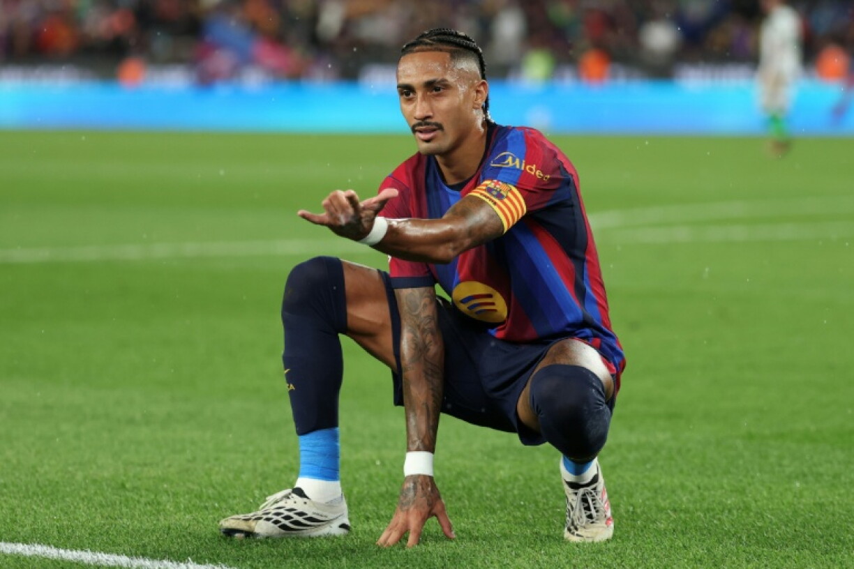 Raphinha, auteur d'un triplé pour le FC Barcelone face à Santander, le 16 septembre 2026 au Camp Nou