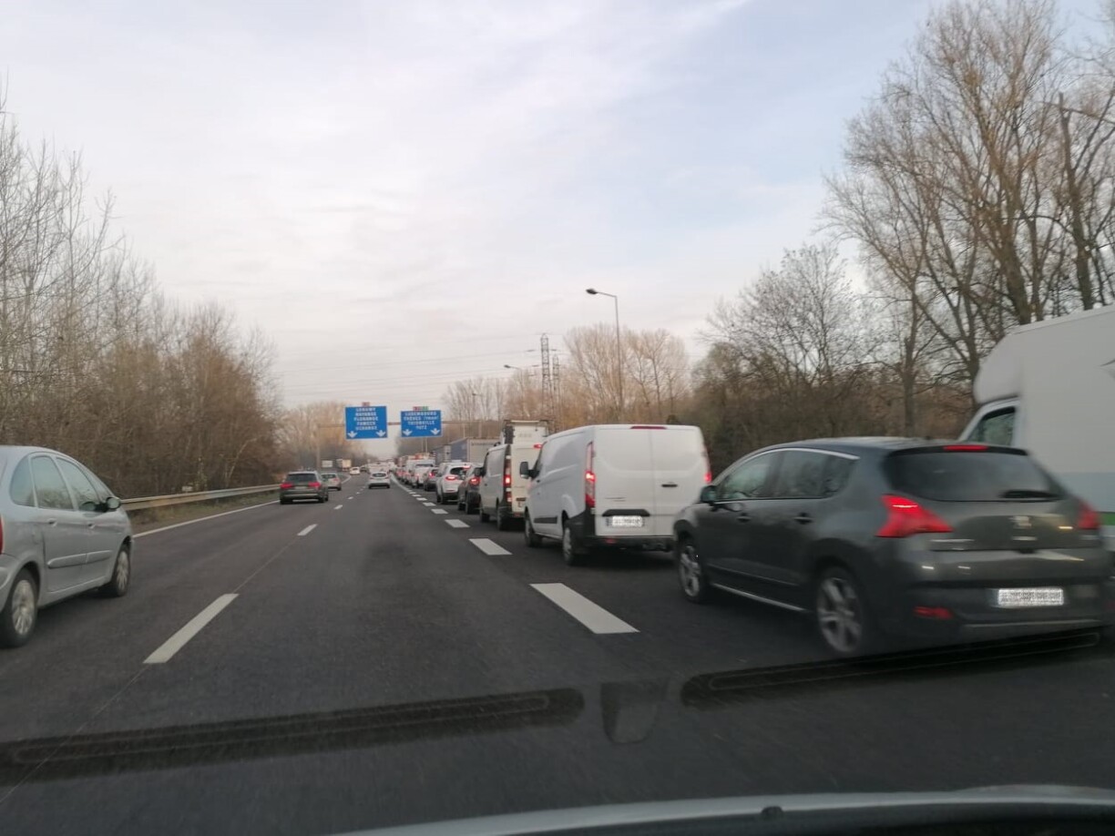 Le trafic paralysé au triangle de la Fensch.