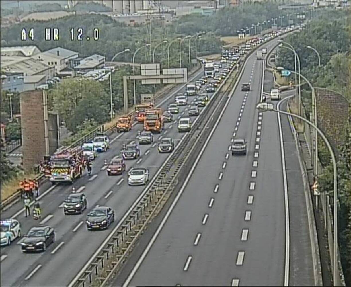 L'A4 à 7h26 près de la jonction avec l'A13.