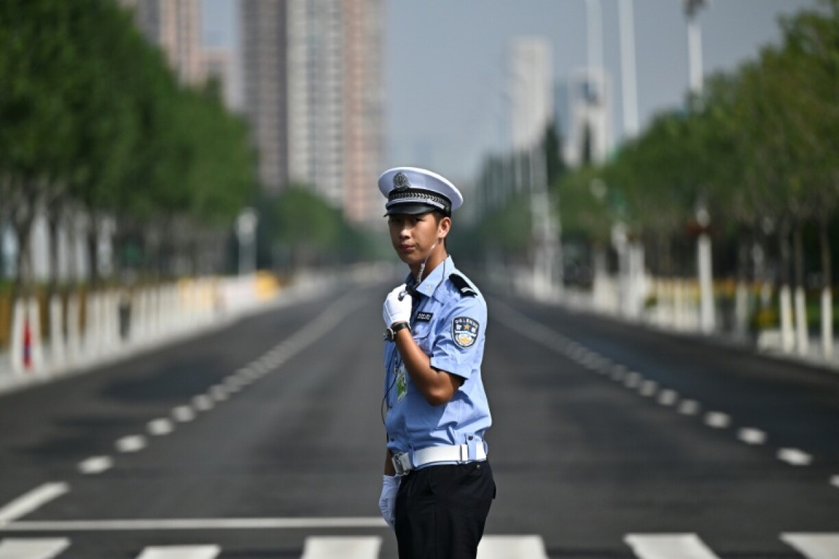 Security was tight in the northern port city of Tianjin