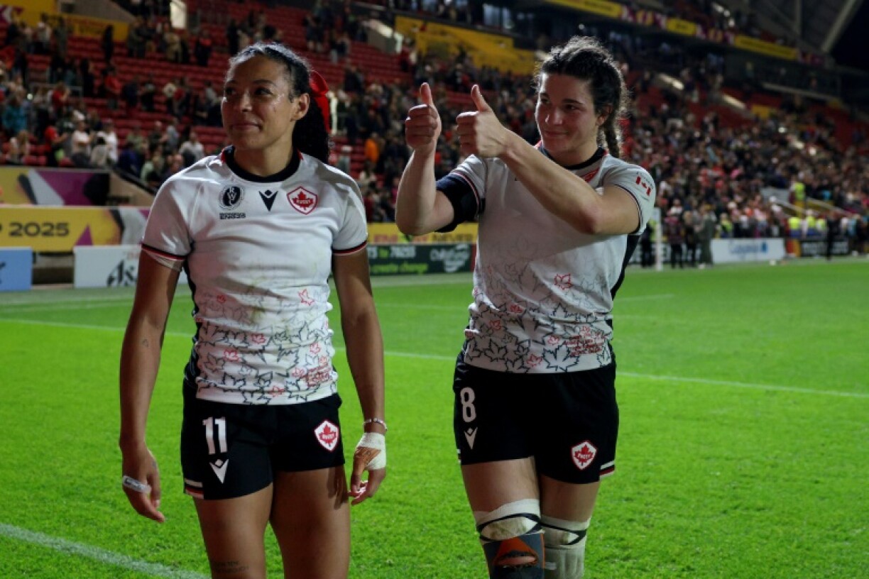 Canada wing Asia Hogan-Rochester (L) says that the World Cup final underdogs are 'a team that reads each other's minds'