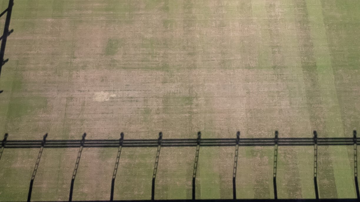 Une photo prise le 30 août 2024 au dessus du Stade de Luxembourg