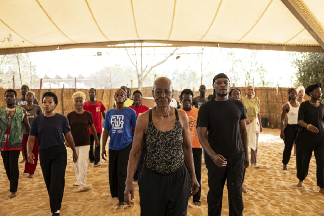 Germaine Acogny trains students on her trademark Acogny technique at her Ecole des Sables in Toubab Dialaw
