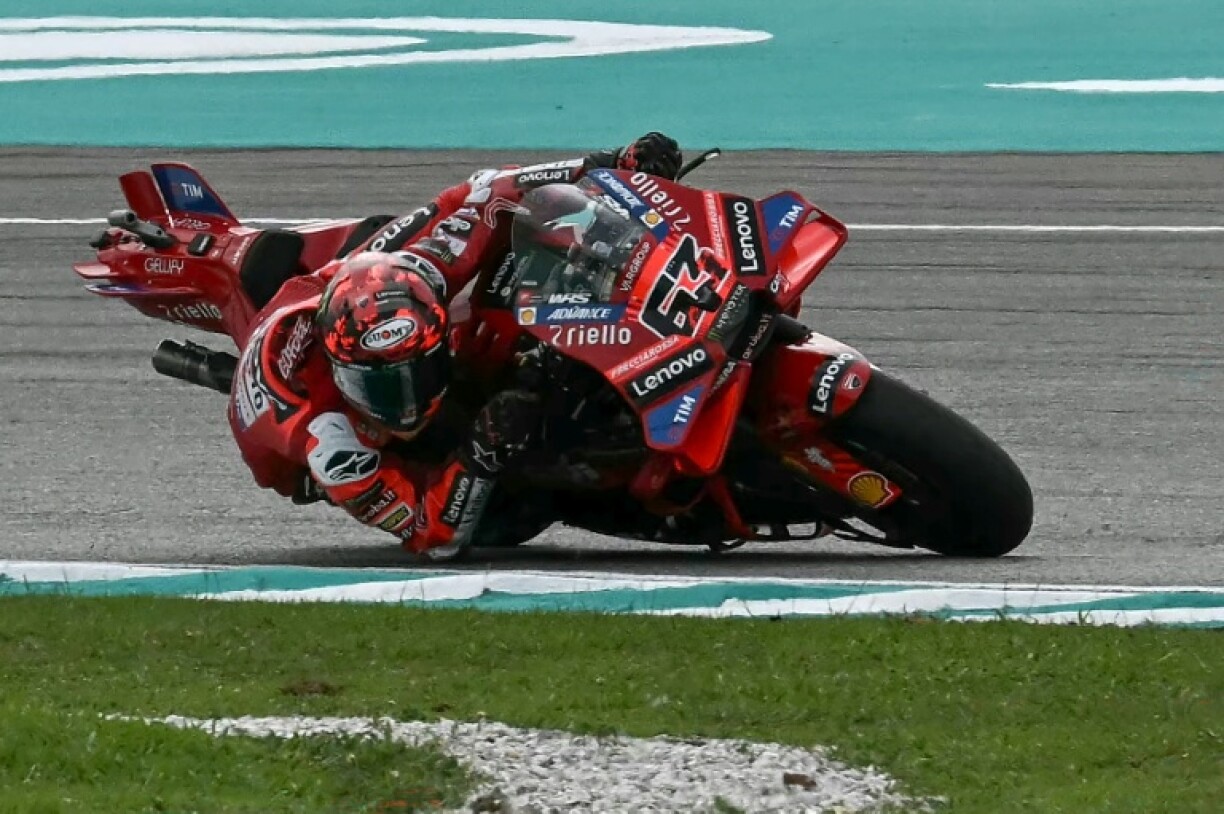 Francesco Bagnaia lors de la course sprint du Grand Prix de Malaisie, le 25 octobree 2025 à Sepang
