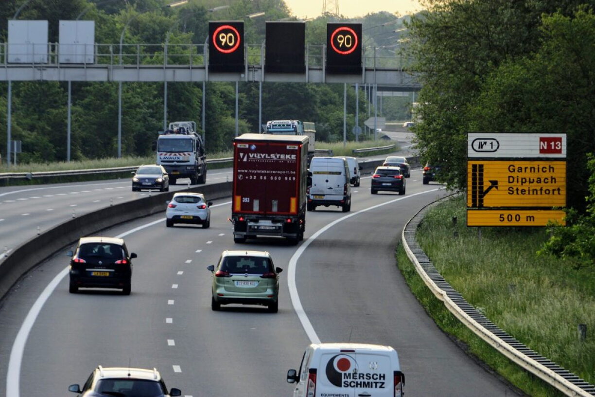 Une photo prise le 3 juin lors du début de la phase test sur l'A6.