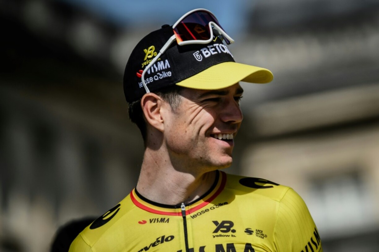 Wout van Aert was relaxed at the the team presentation ahead of Paris-Roubaix