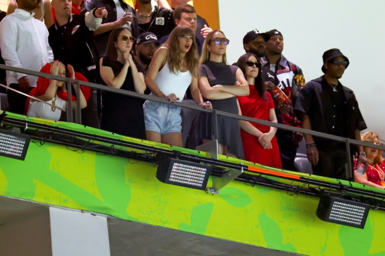 Taylor Swift at Sunday's Superbowl in New Orleans