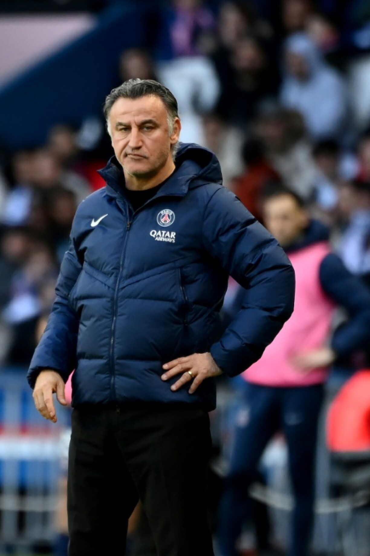 Christophe Galtier avec le PSG contre Rennes au Parc des Princes, le 19 mars 2023