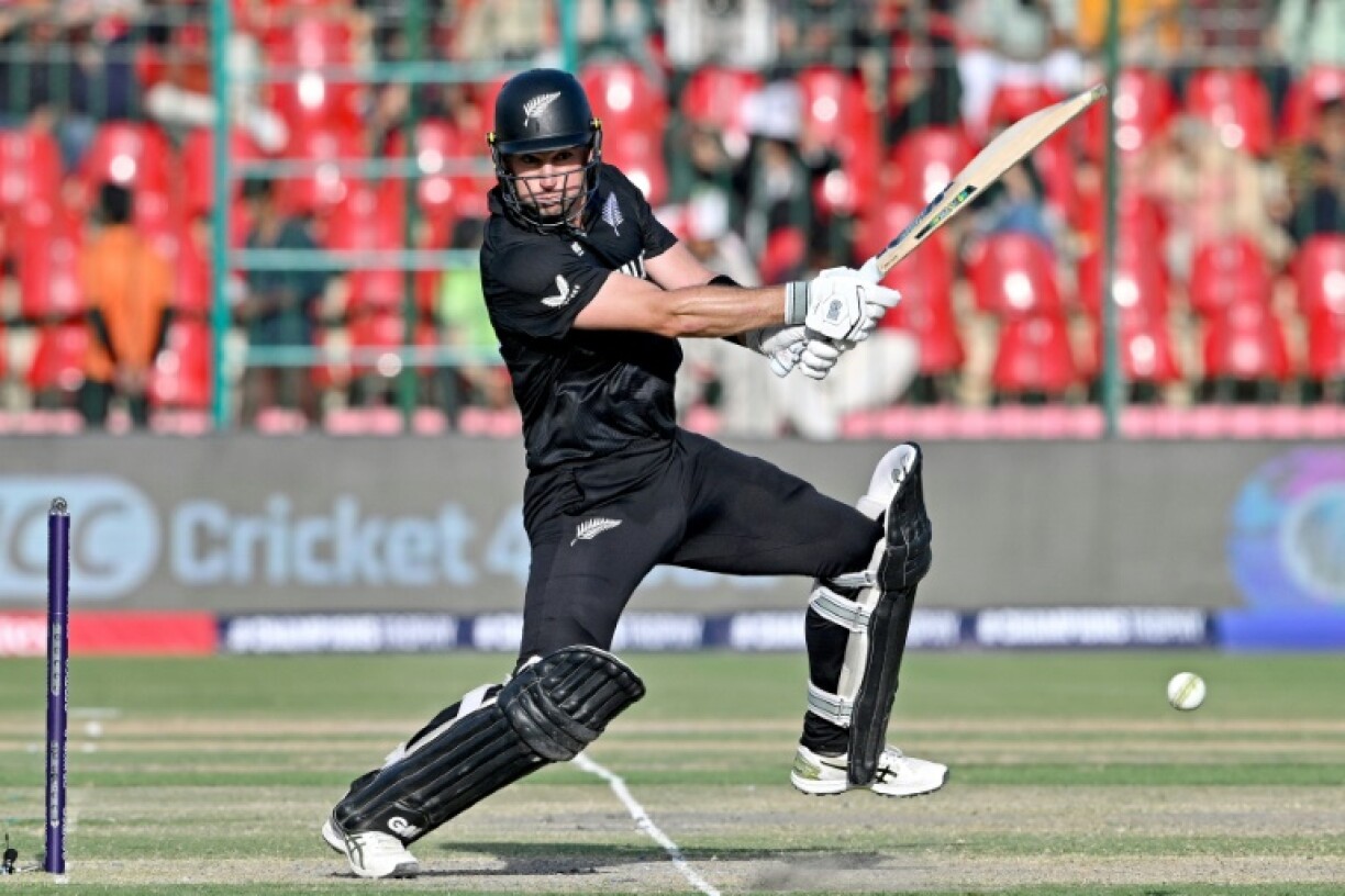 Will Young on his way to 107 in New Zealand's opening Champions Trophy match against hosts Pakistan in Karachi