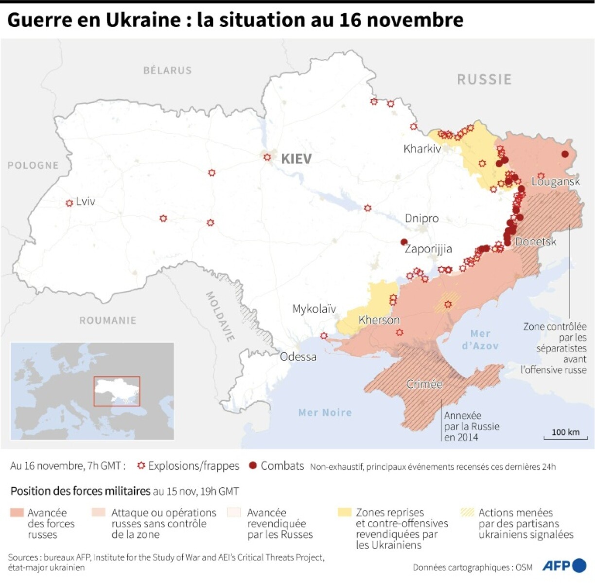 Guerre en Ukraine : la situation au 16 novembre