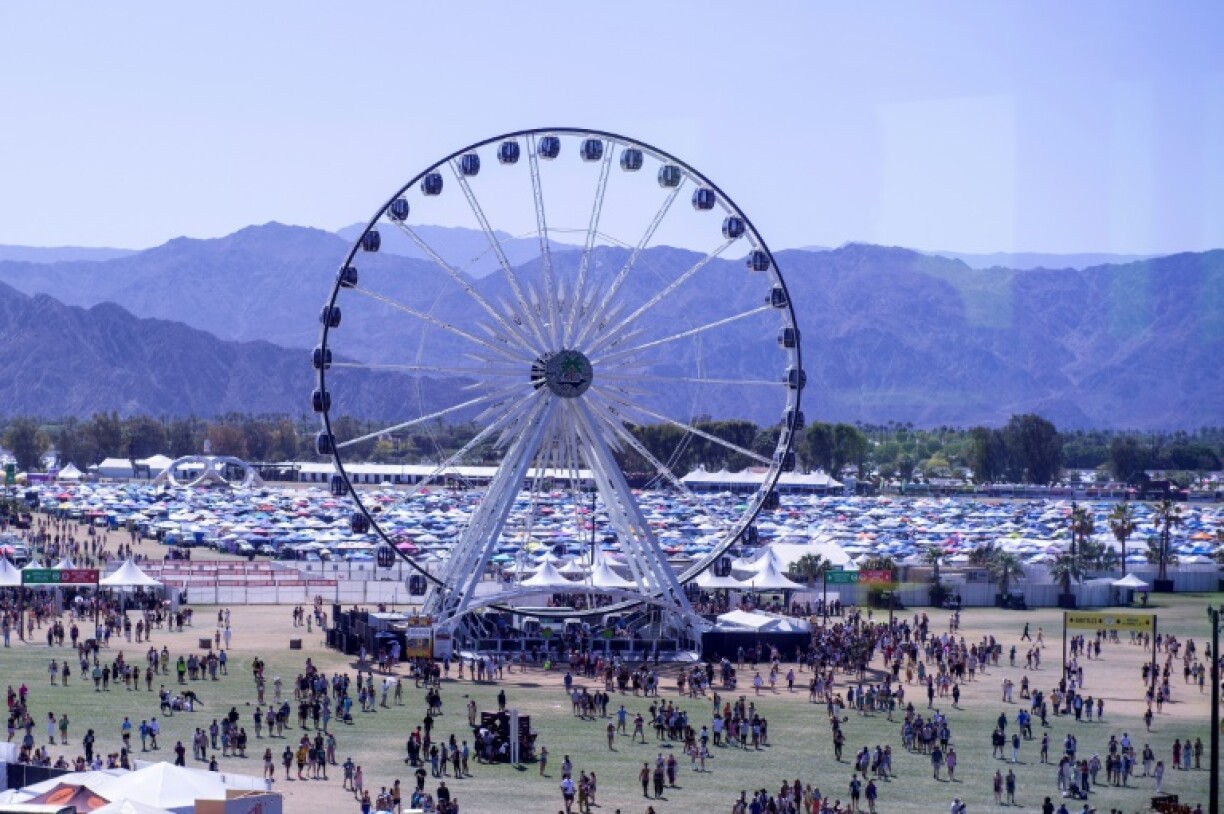 Une grande roue au festival Coachella 2022