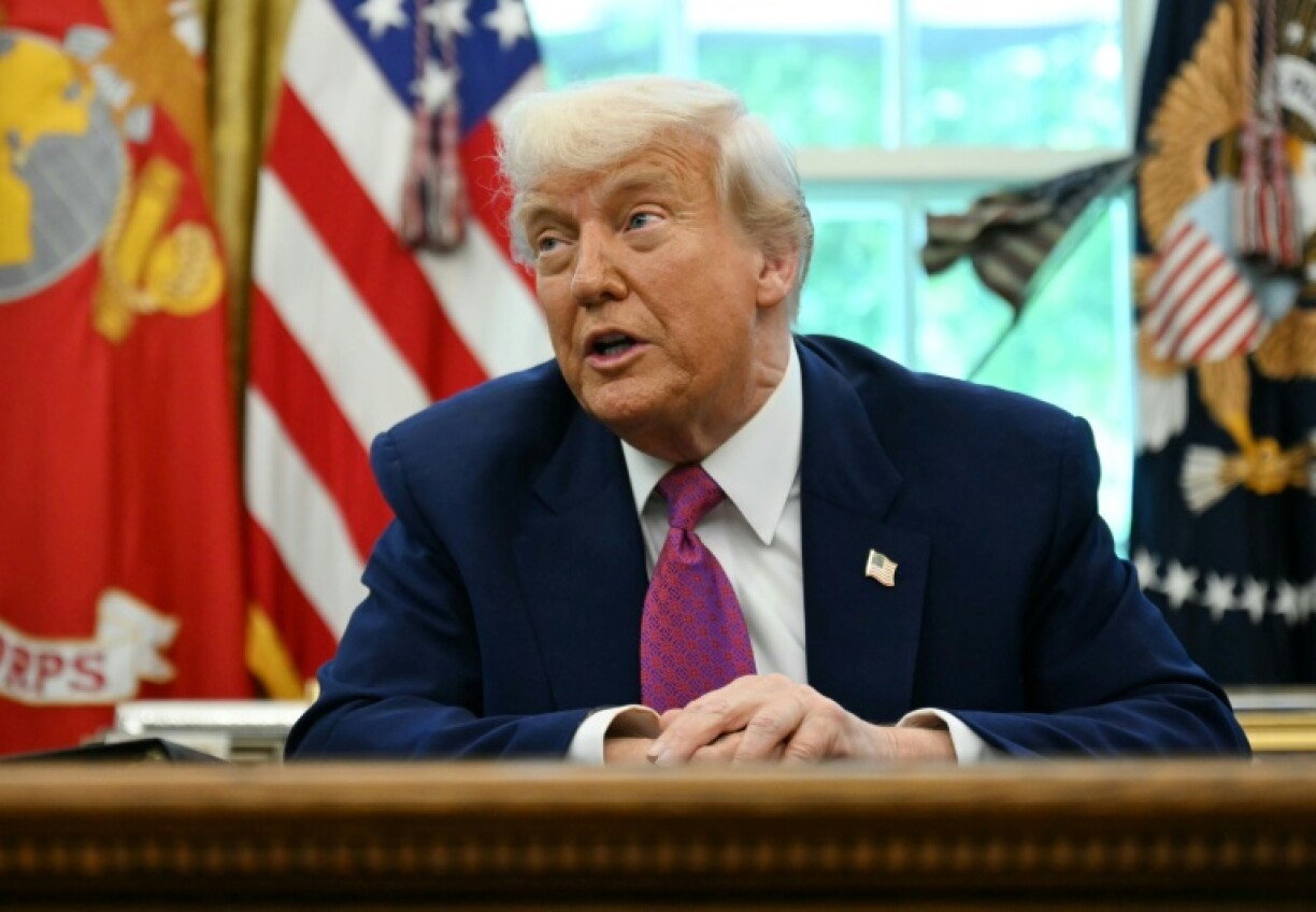 US President Donald Trump speaks at the White House during an announcement about the Golden Dome missile defense shield on May 20, 2025