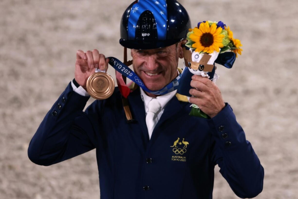 L'Australien Andrew Hoy, médaillé de bronze, lors des Jeux Olympiques de Tokyo 2020, le 2 août 2021