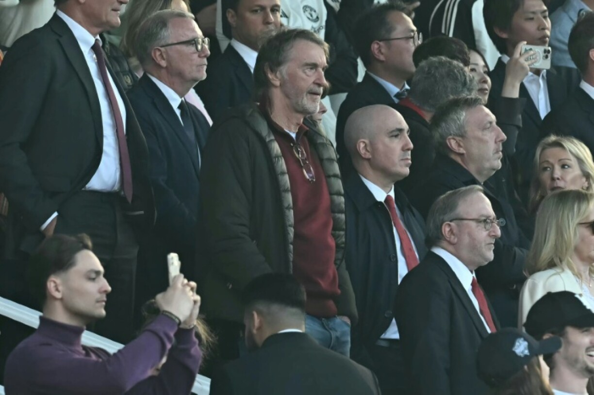 Manchester United's co-owner Jim Ratcliffe (centre) said he could walk away from the club if abuse towards him continues