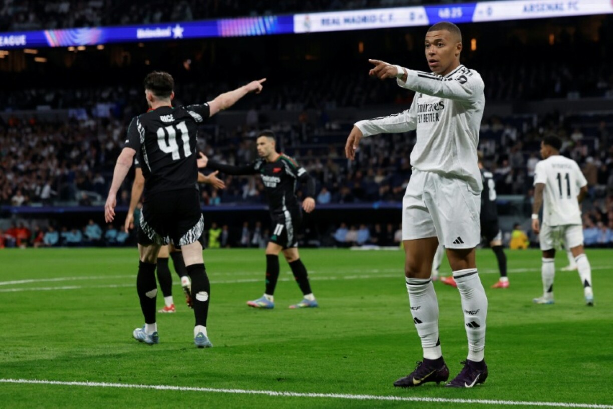 Real Madrid's French forward Kylian Mbappe could not help his team overcome Arsenal