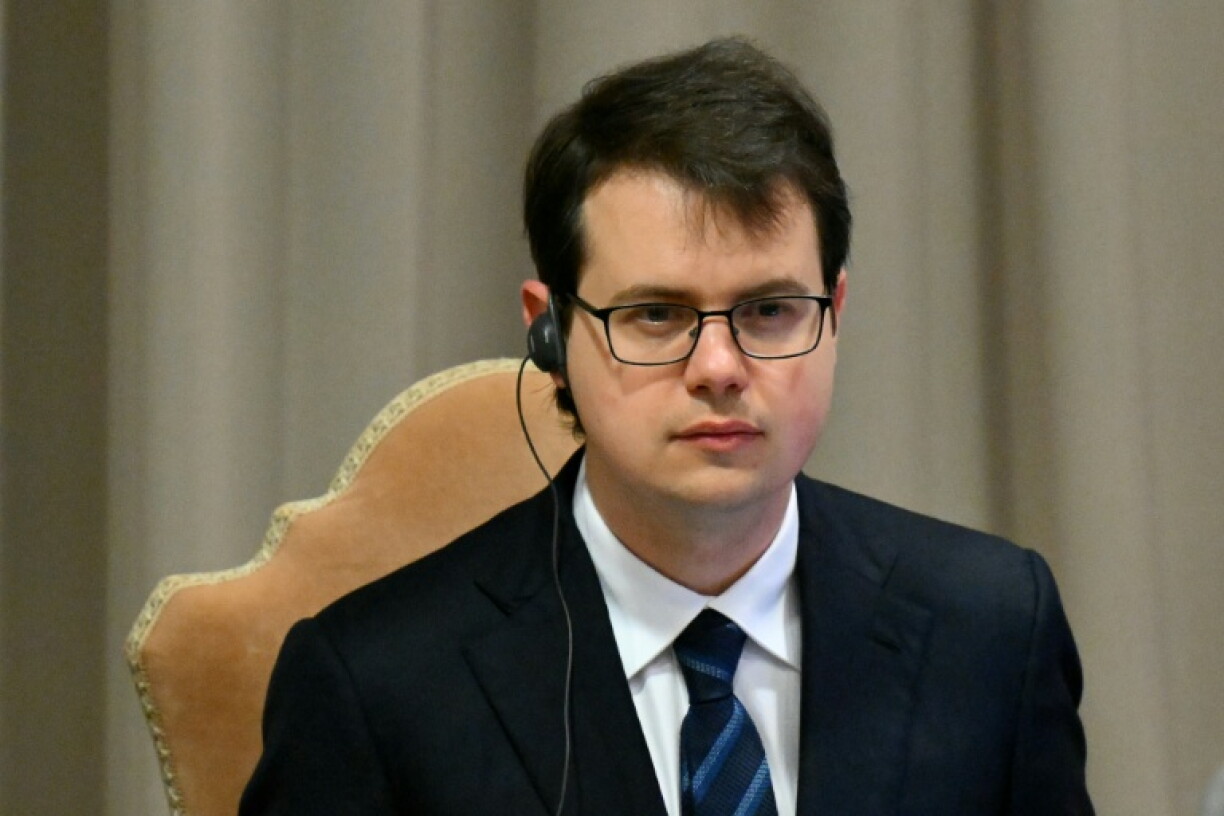 Christopher Olah, cofondateur de la société américaine d'intelligence artificielle (IA) Anthropic, assiste à la présentation de la première encyclique du pape Léon XIV,