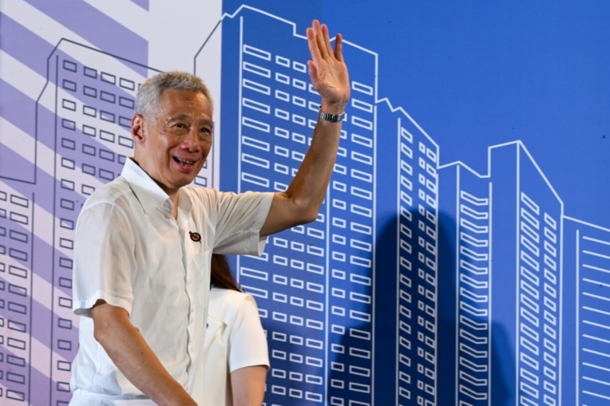 Singapore Prime Minister Lawrence Wong took over in 2024 from his predecessor, Senior Minister Lee Hsien Loong, seen here