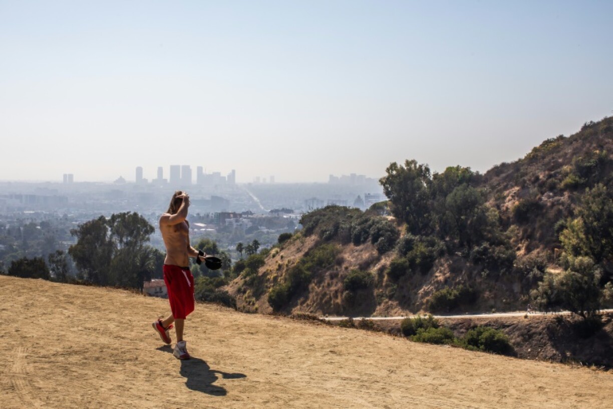 Runyon Canyon is an oasis that offers open space and great views of Los Angeles from its entrance in the heart of Hollywood