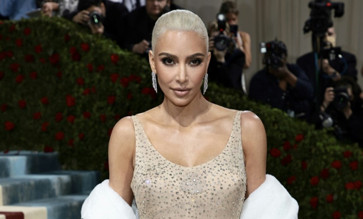 Kim Kardashian à son arrivée au gala du Metropolitan Museum le 2 mai 2022