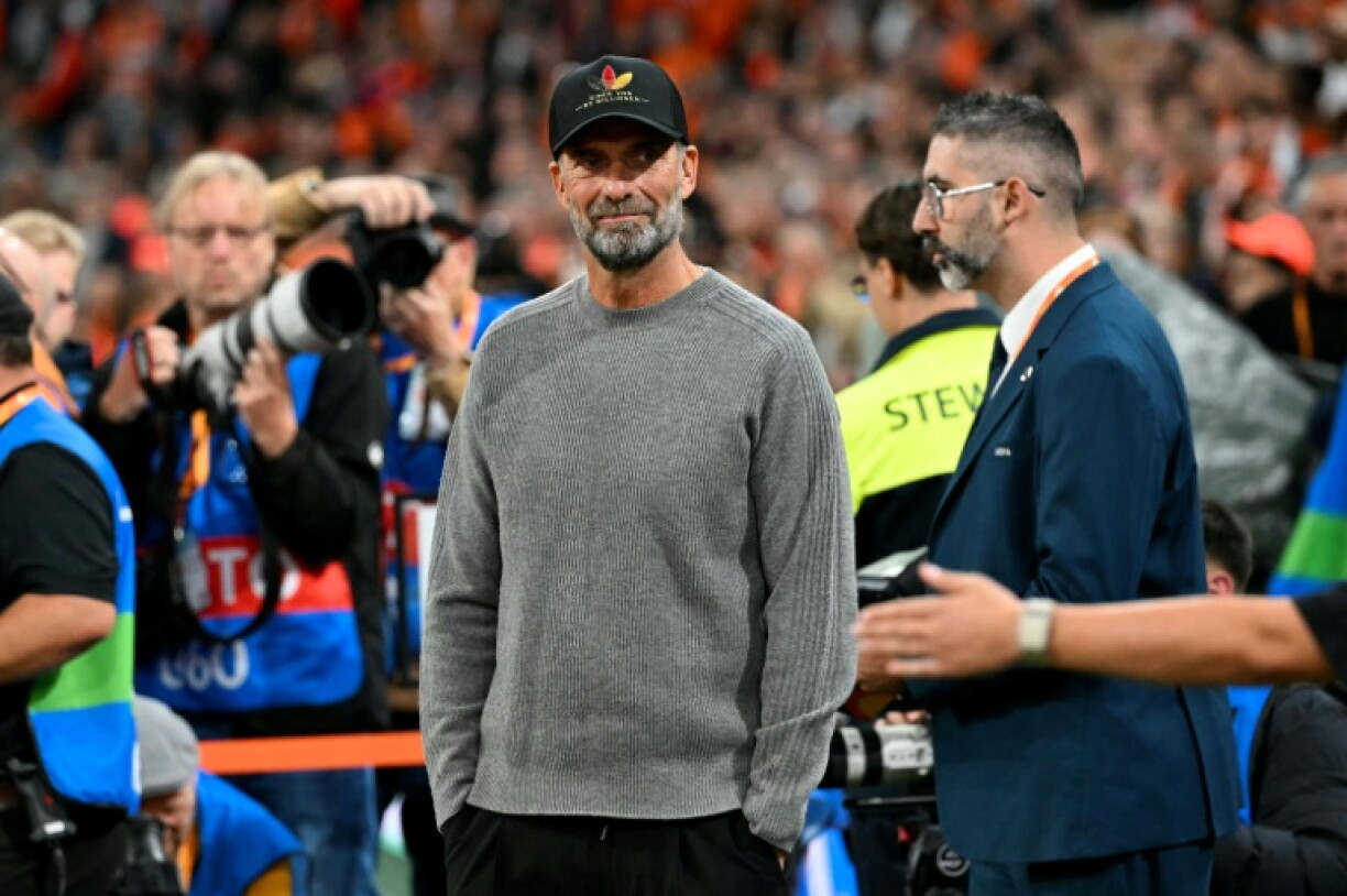 Germany coach Jurgen Klopp looks on during his debut in the dugout on Thursday.