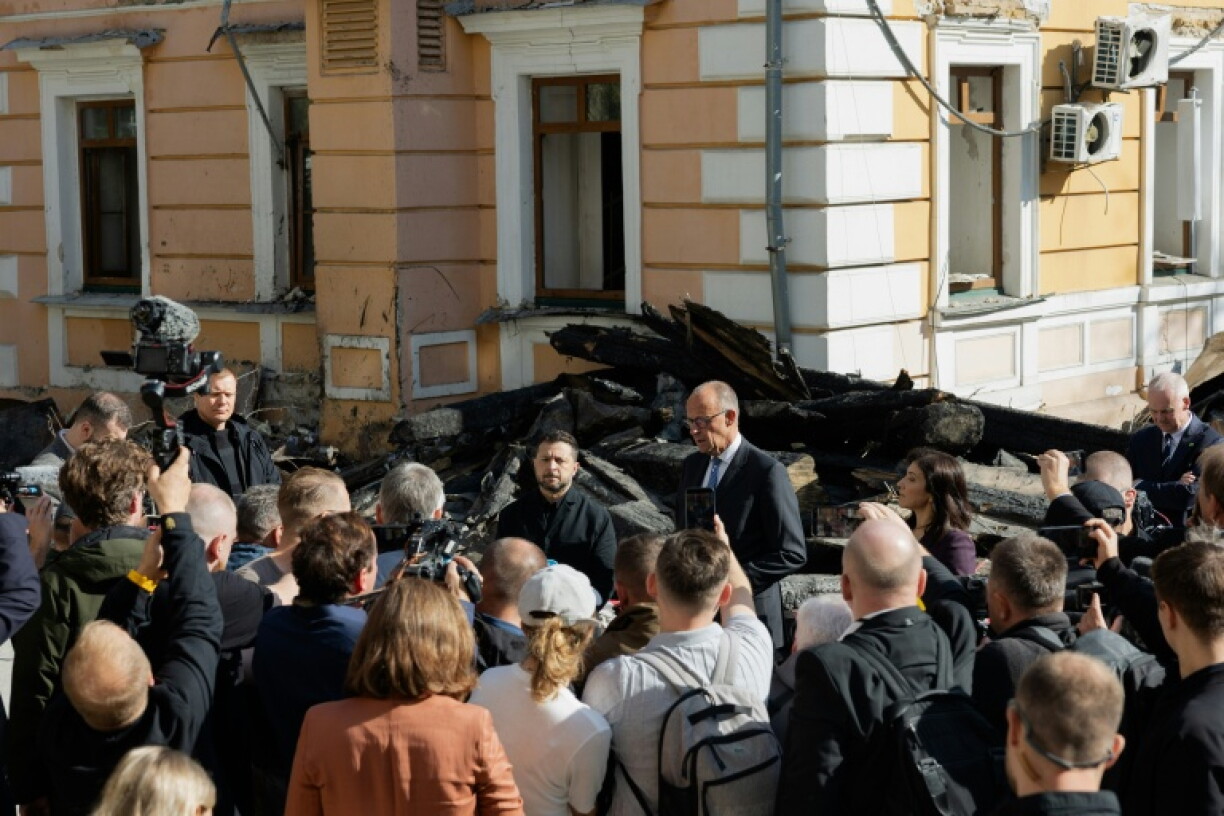 The National Academy of Sciences in Kyiv was hit by a Russian attack drone on Tuesday