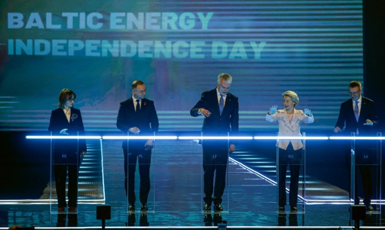 EU chief von der Leyen joined leaders from Estonia, Latvia, Lithuania and Poland to celebrate 'Baltic Energy Independence Day'