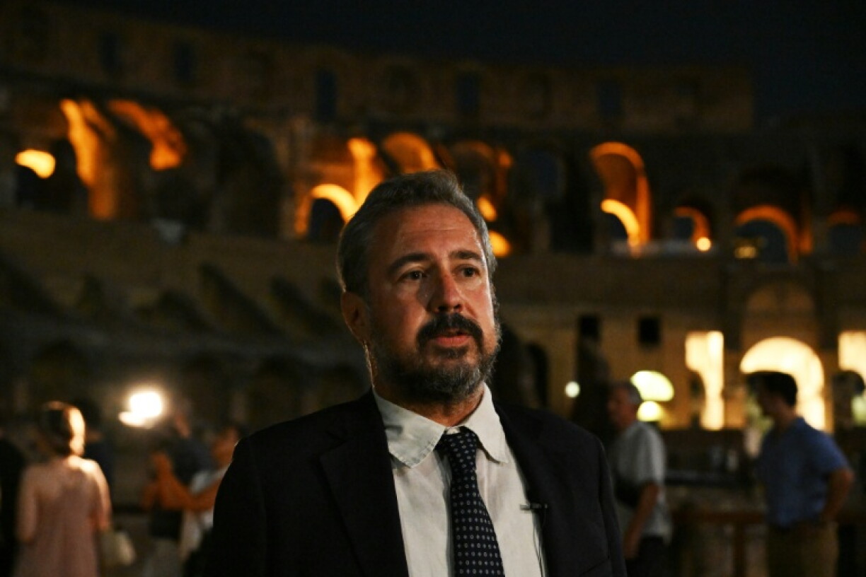 Simone Quilici, directeur du complexe du Colisée, lors d'une interview à l'occasion d'une visite guidée